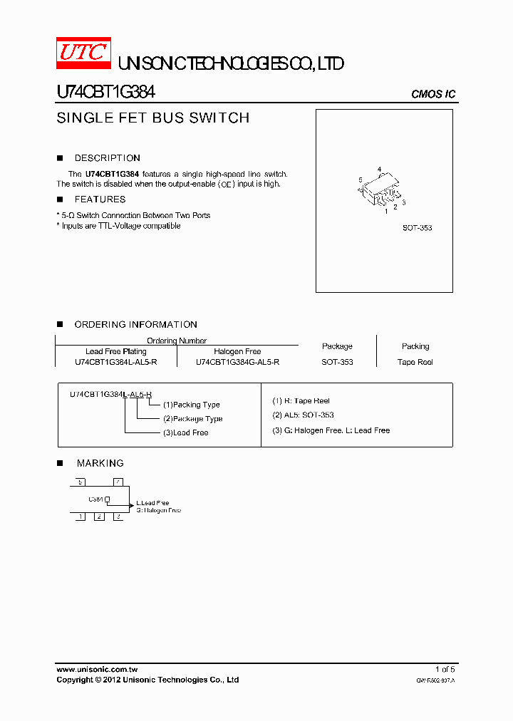 U74CBT1G384L-AL5-R_5649143.PDF Datasheet