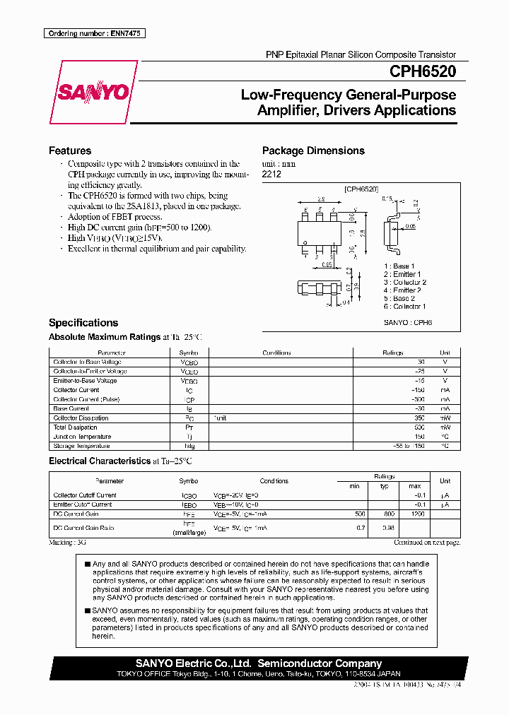CPH6520_5651057.PDF Datasheet