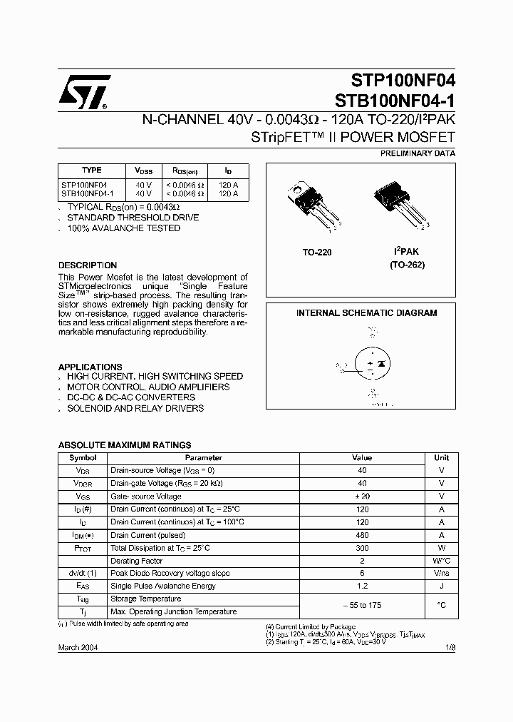 STB100NF04T4_5652027.PDF Datasheet