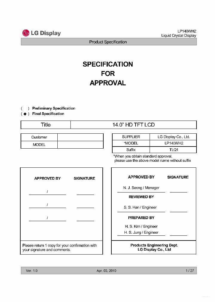 LP140WH2-TLQ1_5652161.PDF Datasheet