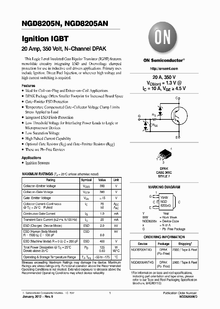 NGD8205NT4G_5654378.PDF Datasheet