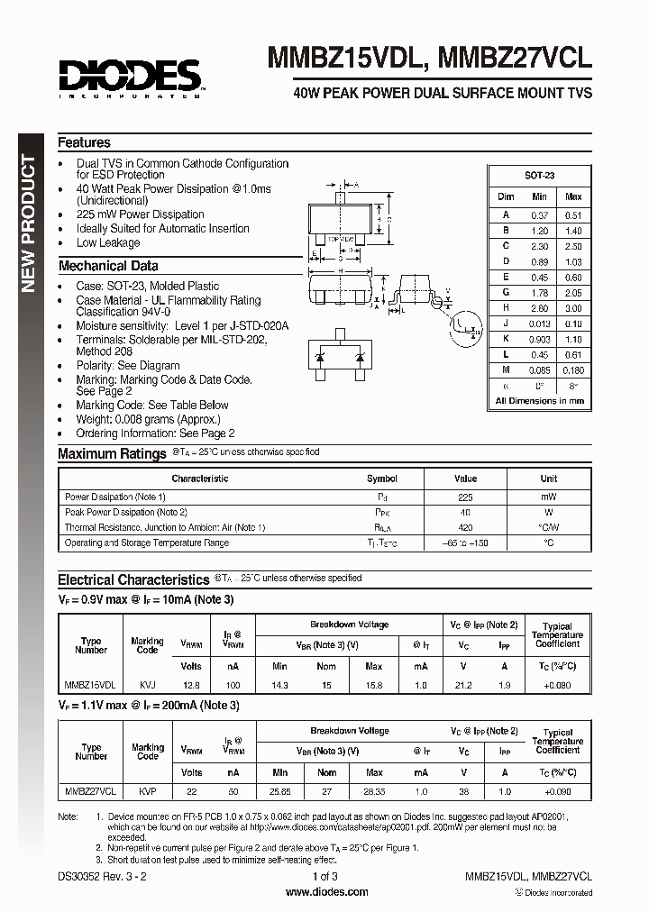 MMBZ15VDL_5654693.PDF Datasheet