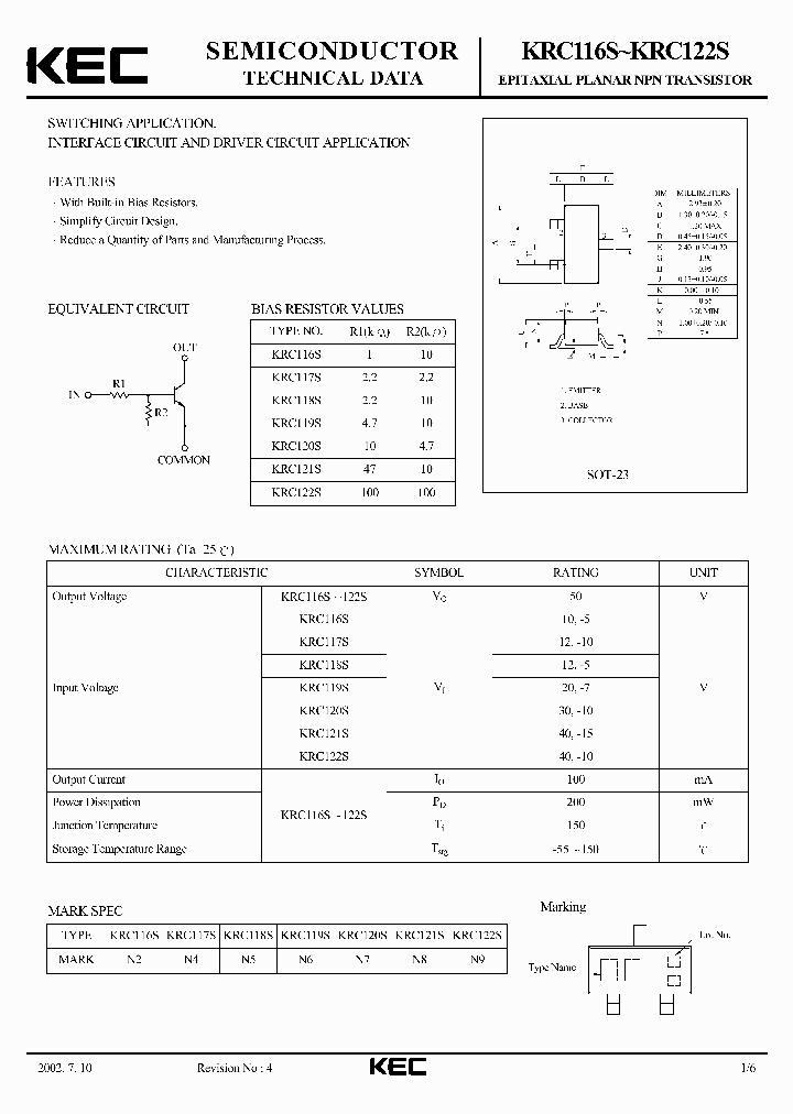 KRC119S_5657847.PDF Datasheet