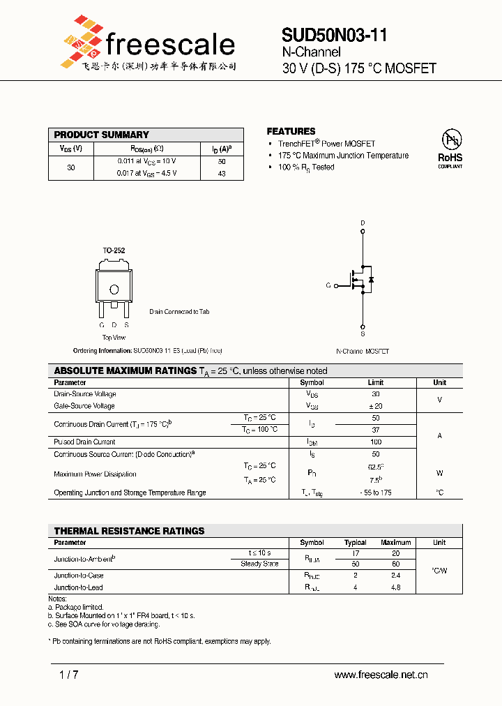 SUD50N03-11_5658449.PDF Datasheet
