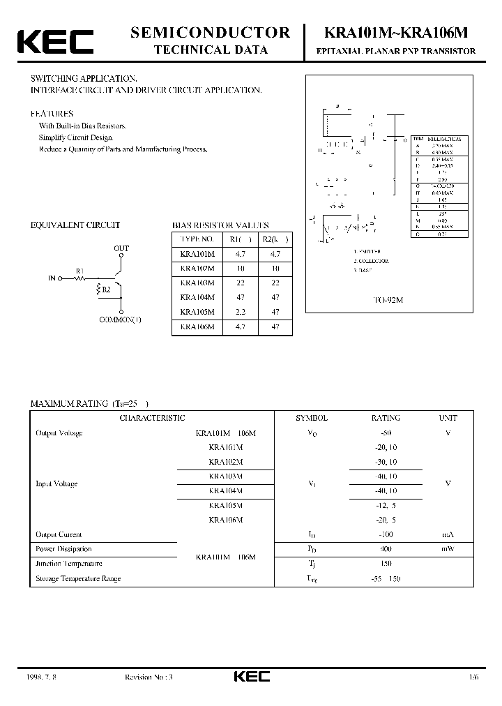 KRA106M_5659060.PDF Datasheet