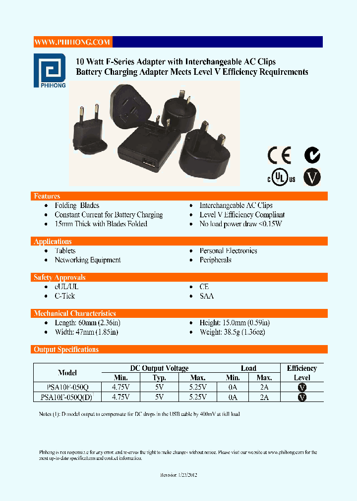 PSA10F-050Q_5662745.PDF Datasheet