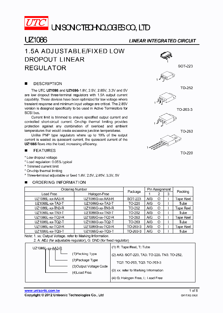 UZ1086L-XX-TN3-T_5662990.PDF Datasheet