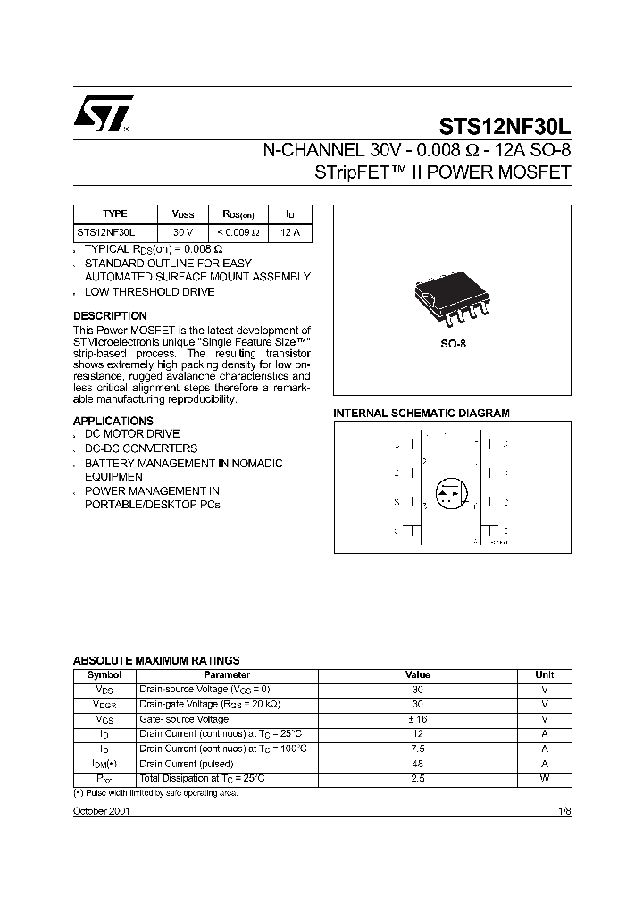 STS12NF30L_5665347.PDF Datasheet