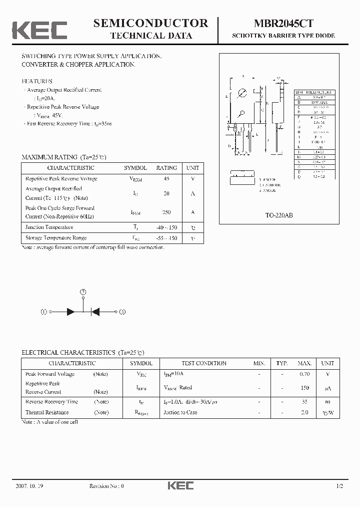 MBR2045CT_5667531.PDF Datasheet