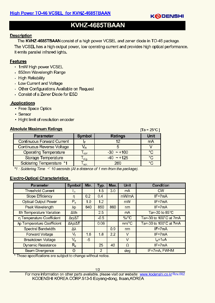 KVHZ-4685TBAAN_5668572.PDF Datasheet