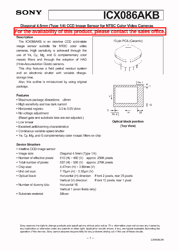 ICX086AKB_5672326.PDF Datasheet