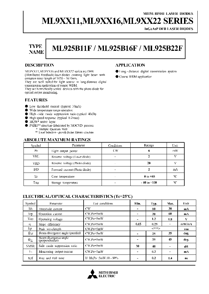 ML9XX11CWDM_5671800.PDF Datasheet