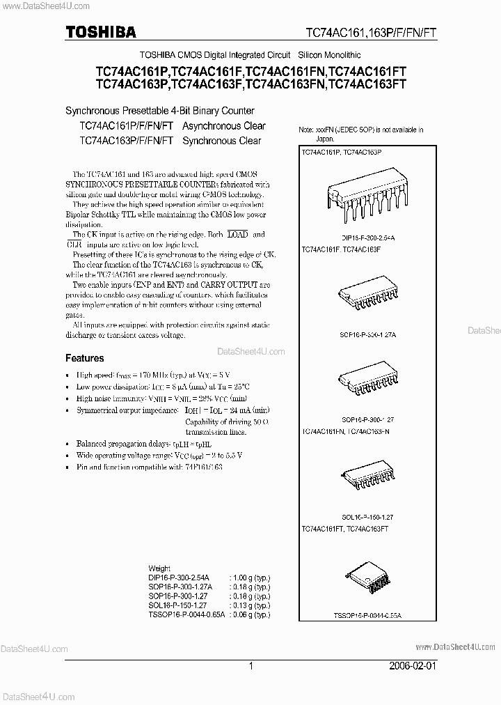 TC74AC161F_5674440.PDF Datasheet