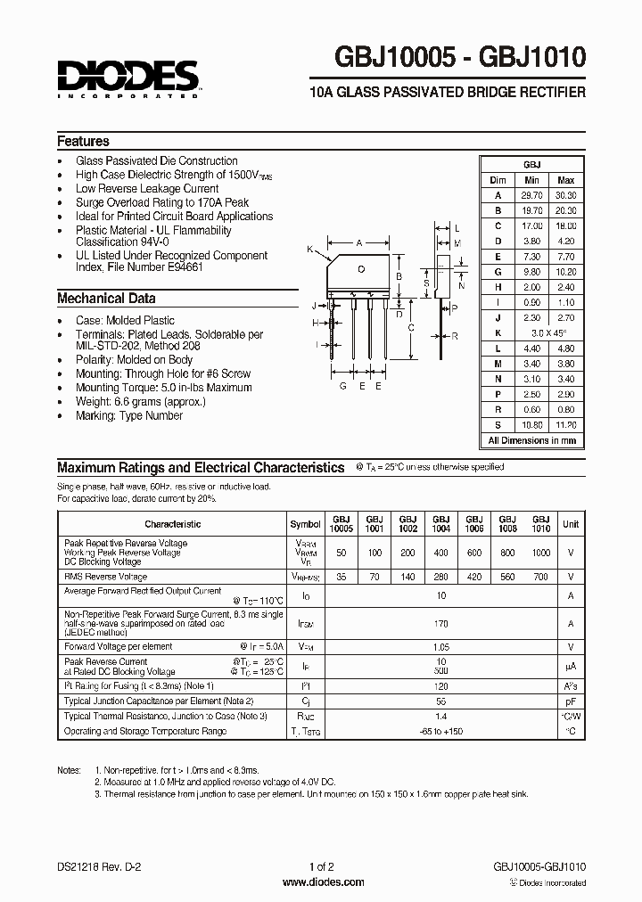 GBJ10005_5680123.PDF Datasheet