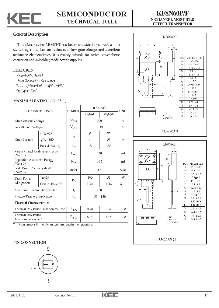 KF8N60P11_5685742.PDF Datasheet
