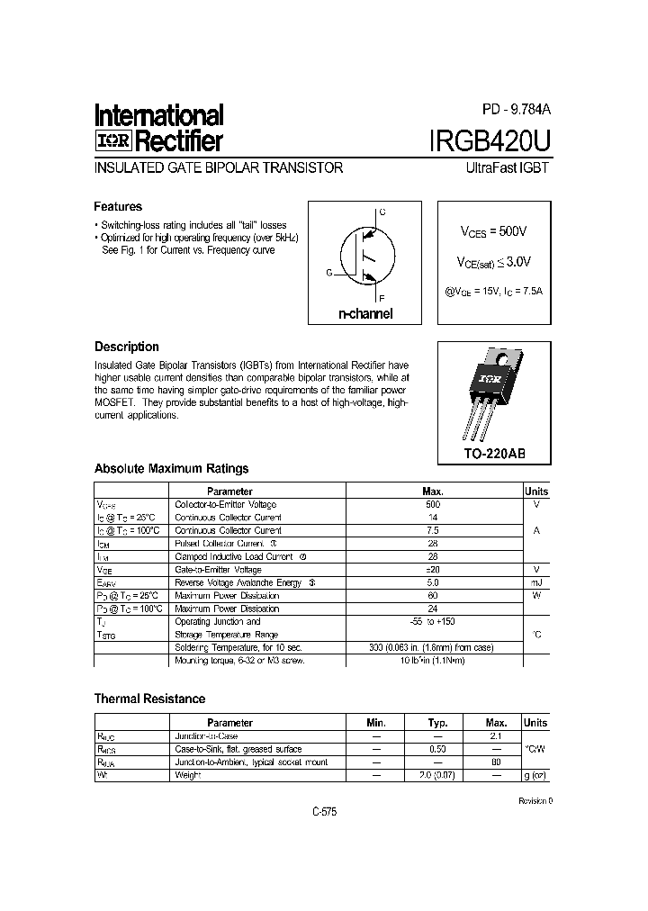 IRGB420U_5686674.PDF Datasheet