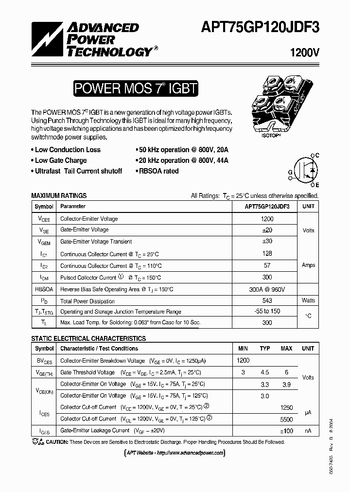 APT75GP120JDF3_5687147.PDF Datasheet