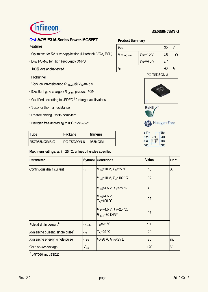 BSZ088N03MSG_5689014.PDF Datasheet