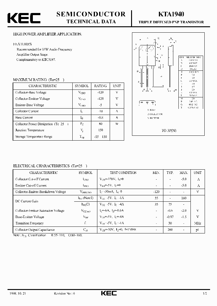 KTA1940_5689324.PDF Datasheet