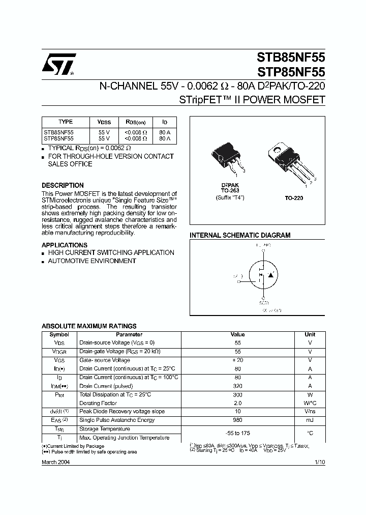 STB85NF55T4_5689998.PDF Datasheet