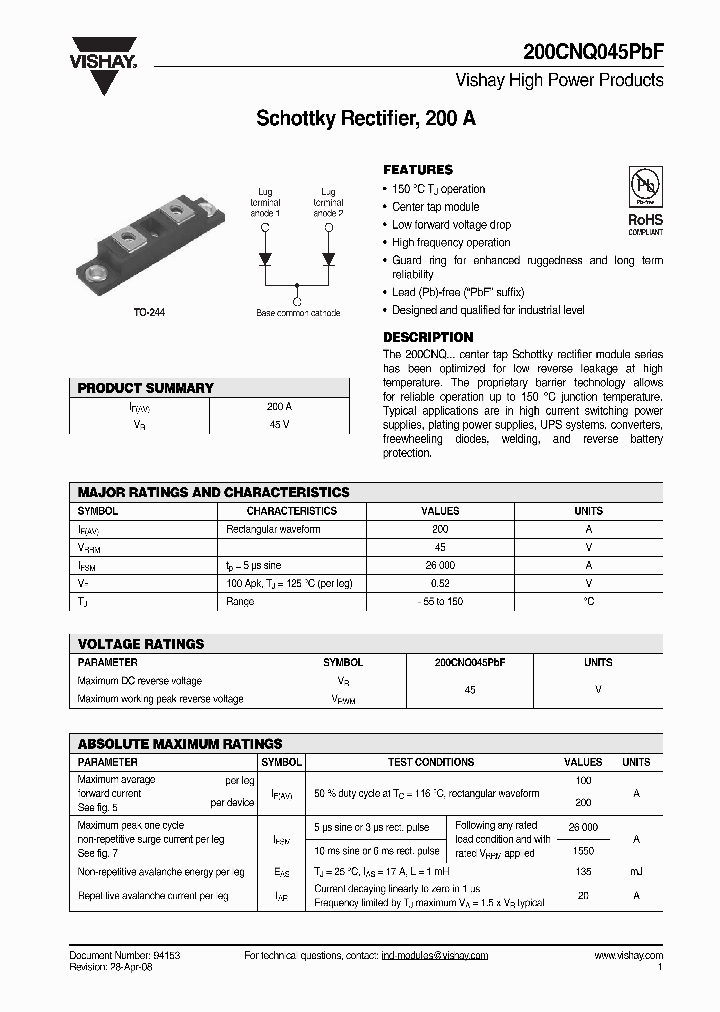 200CNQ045PBF_5691896.PDF Datasheet