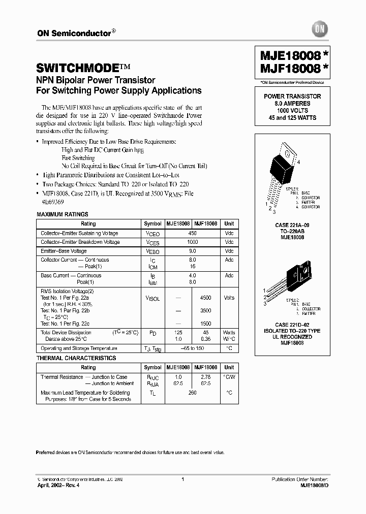MJF18008_5694718.PDF Datasheet