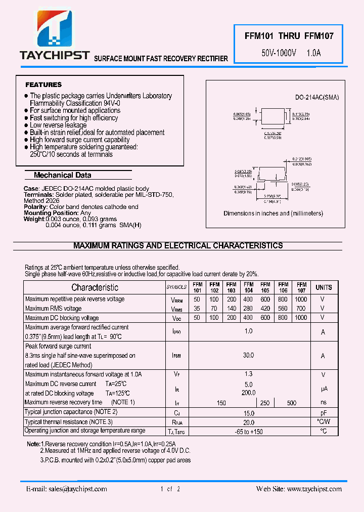 FFM101_5695710.PDF Datasheet