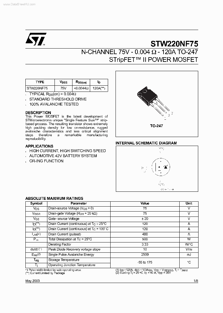 STW220NF75_5696282.PDF Datasheet