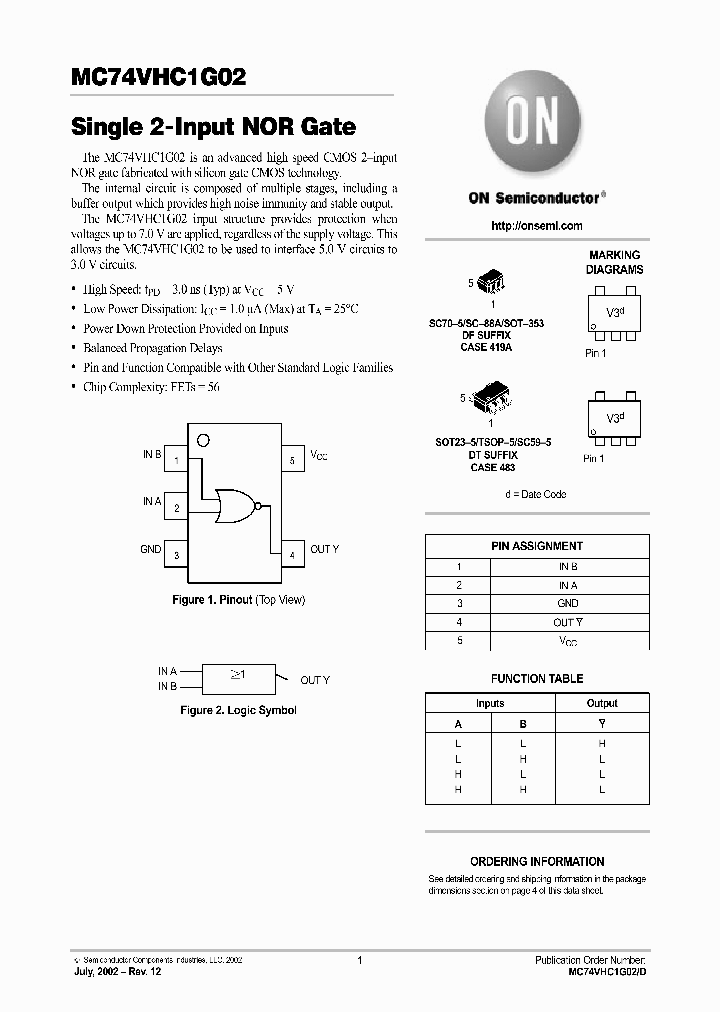MC74VHC1G02-D_5698561.PDF Datasheet