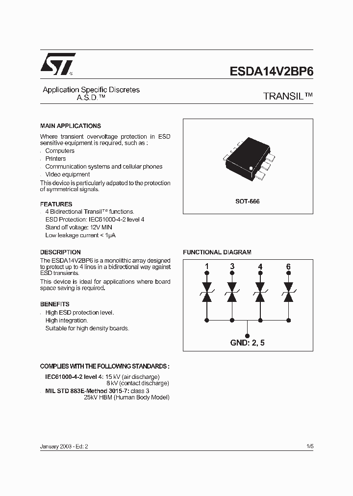 ESDA14V2BP6_5699319.PDF Datasheet
