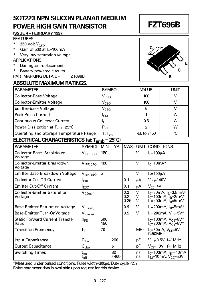 FZT696B_5699991.PDF Datasheet