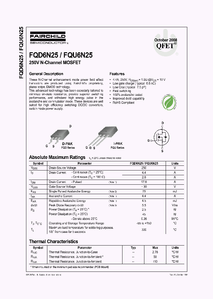 FQD6N2508_5701335.PDF Datasheet