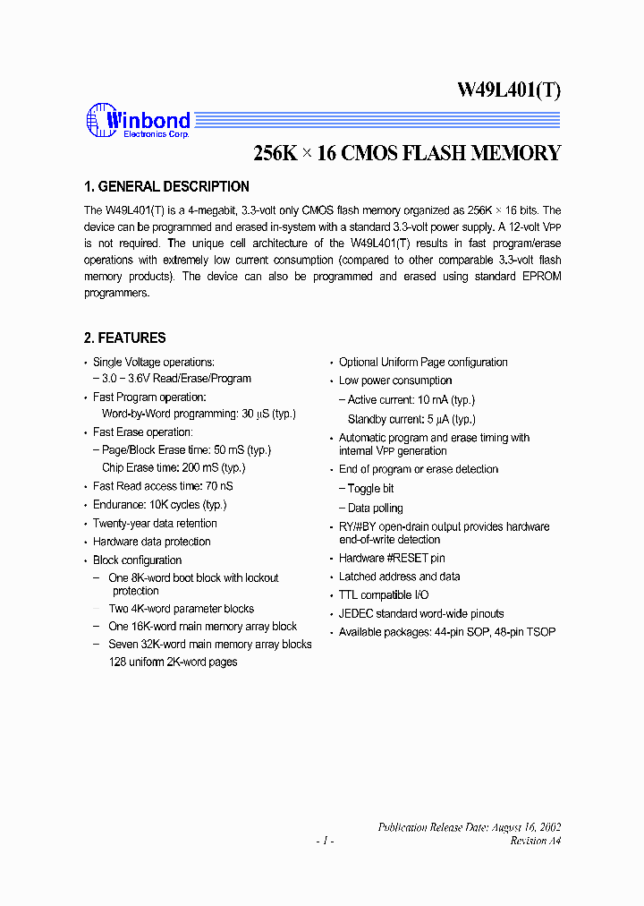 W49L401_5705605.PDF Datasheet