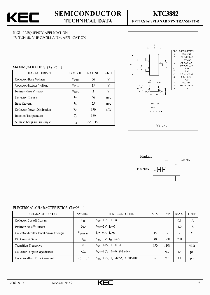 KTC3882_5705718.PDF Datasheet