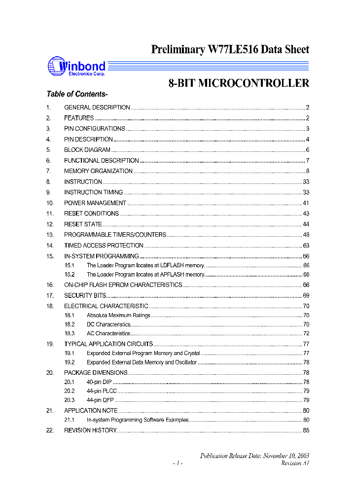 W77LE516_5702371.PDF Datasheet