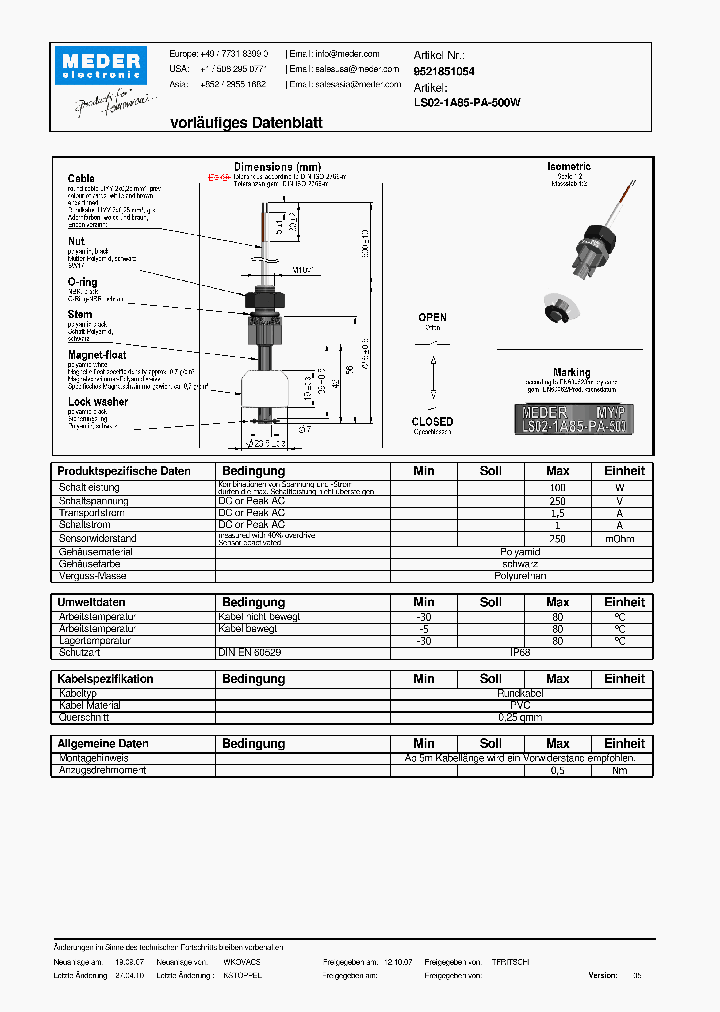 LS02-1A85-PA-500WDE_5713725.PDF Datasheet
