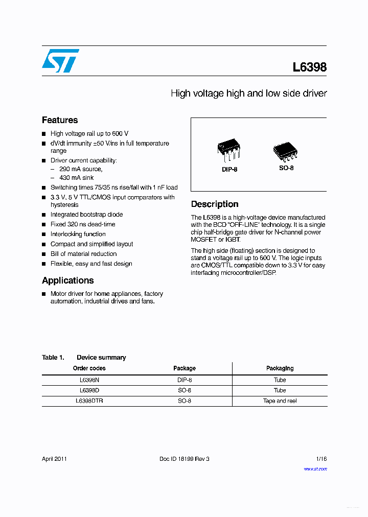 L6398_5712006.PDF Datasheet