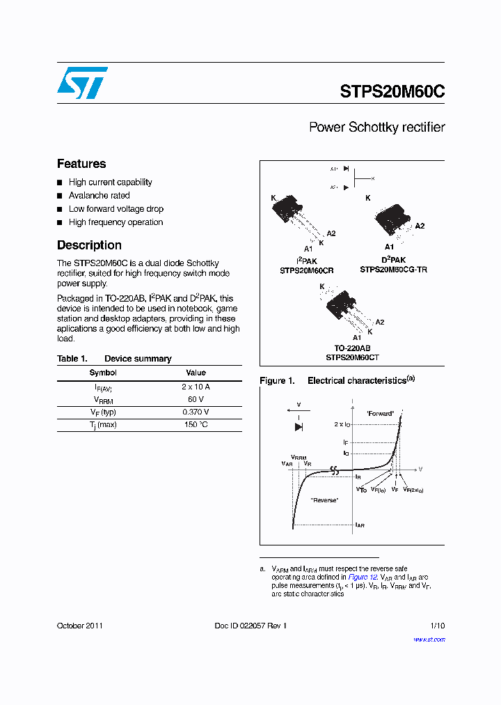 STPS20M60CT_5711732.PDF Datasheet