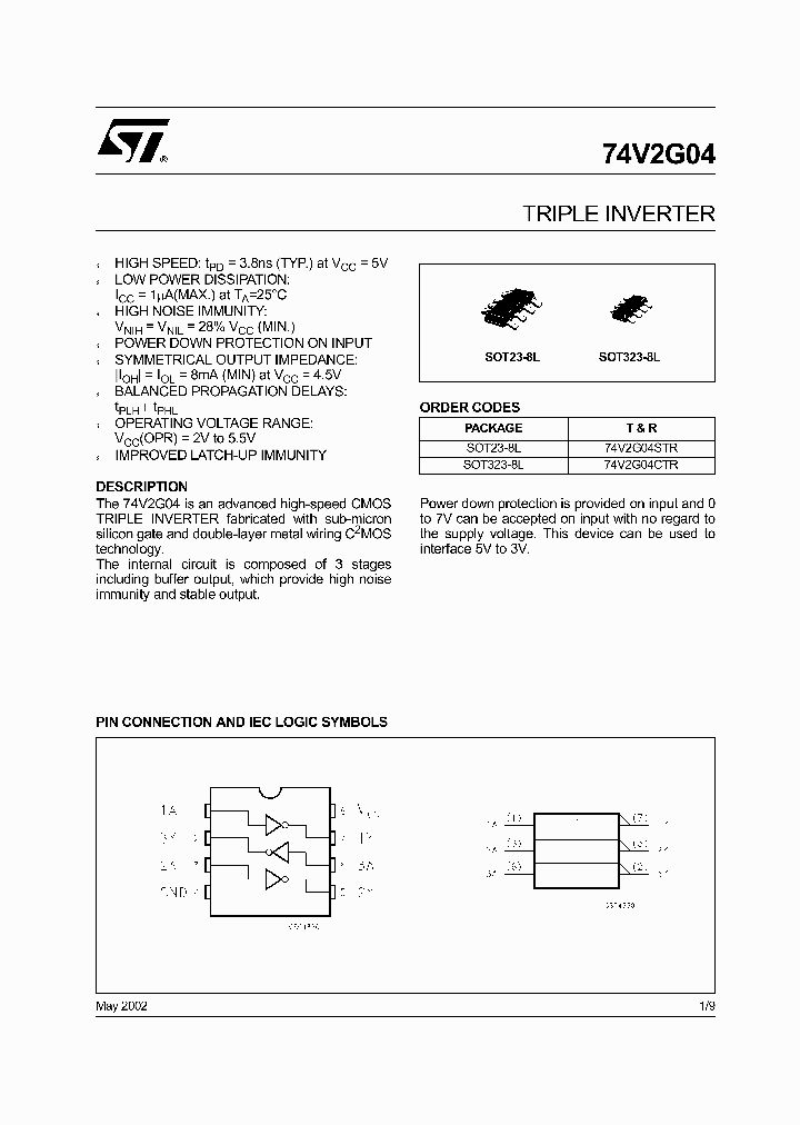 74V2G04CTR_5711287.PDF Datasheet