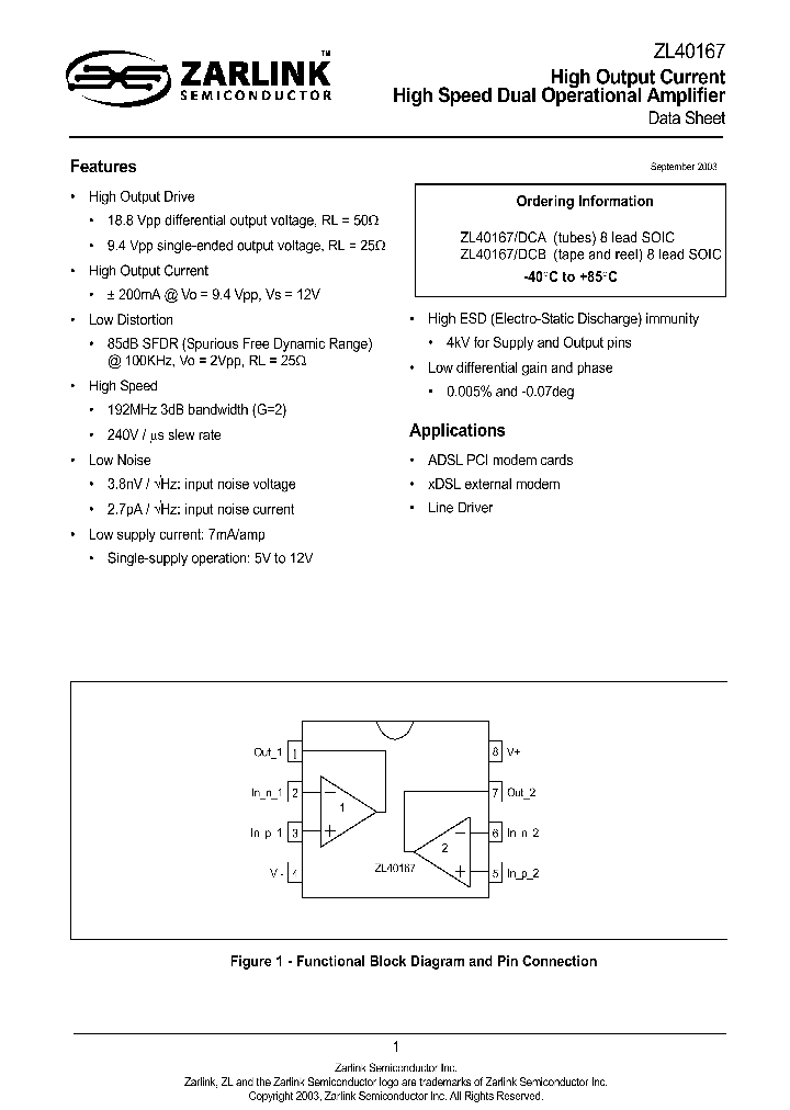 ZL40167_5717620.PDF Datasheet