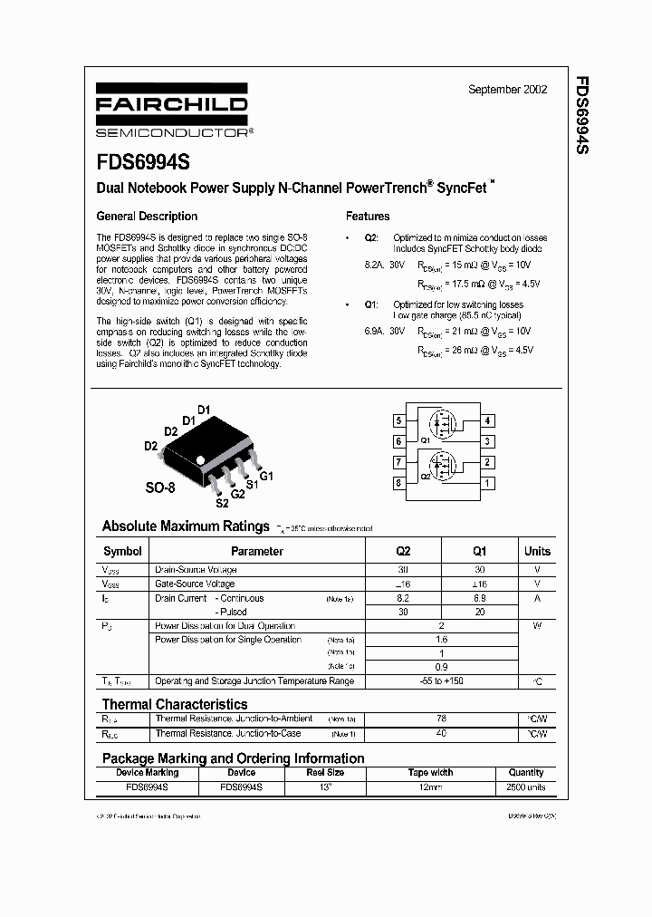 FDS6994SNL_5728204.PDF Datasheet