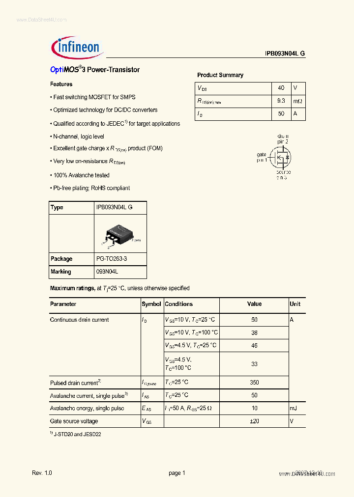 IPB093N04LG_5730416.PDF Datasheet