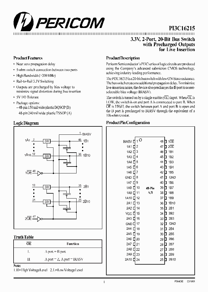 PI3C16215_5731092.PDF Datasheet