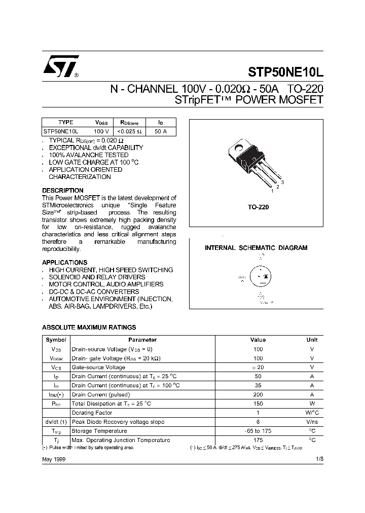 STP50NE10L_5731929.PDF Datasheet