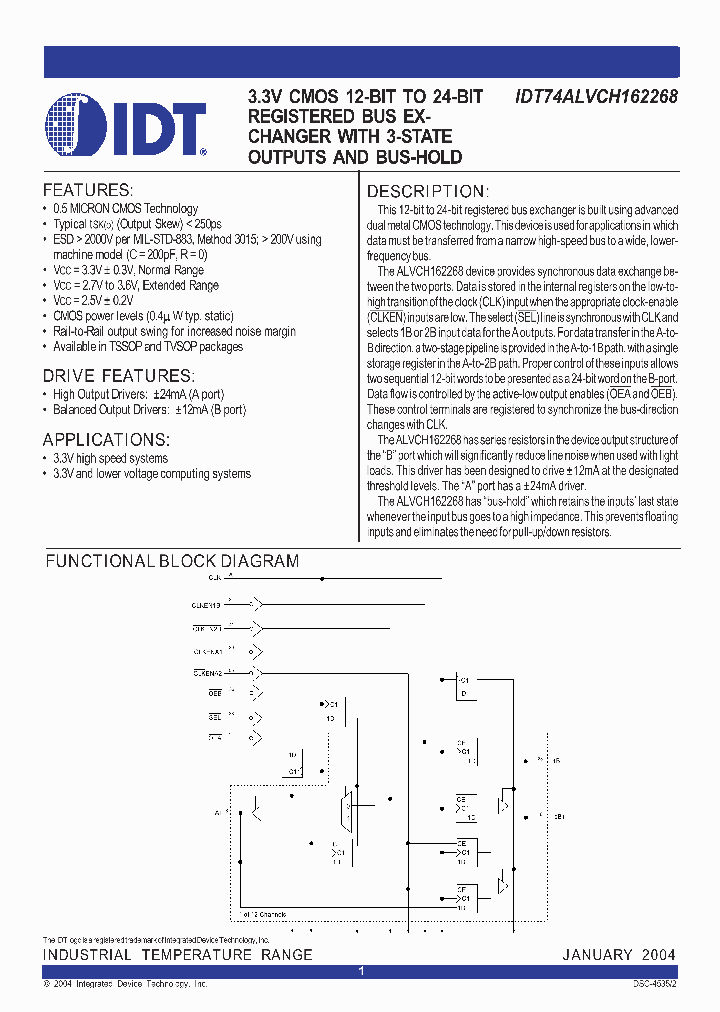 IDT74ALVCH162268PA8_5732305.PDF Datasheet