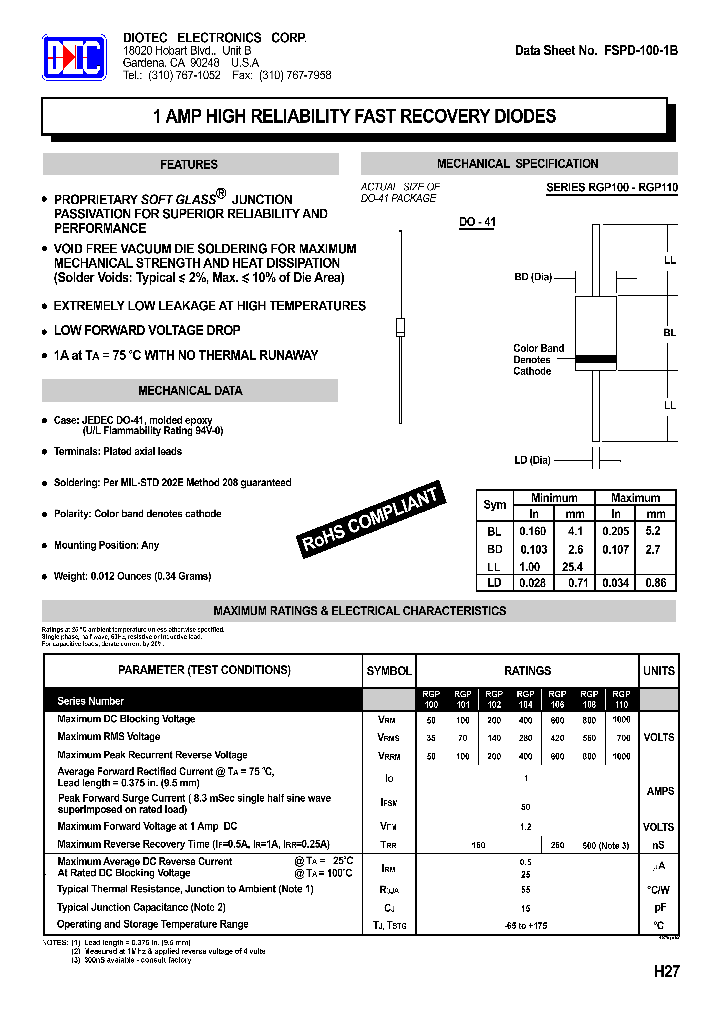 FSPD-100-1B_5732839.PDF Datasheet