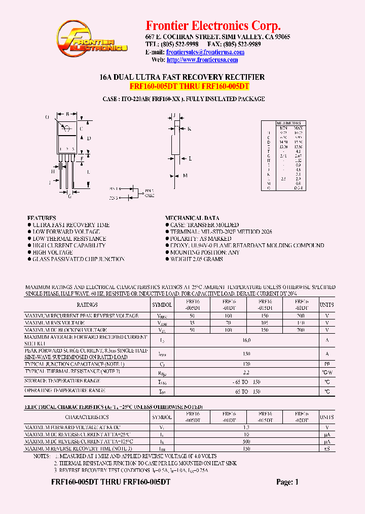 FRF160-005DT_5735056.PDF Datasheet