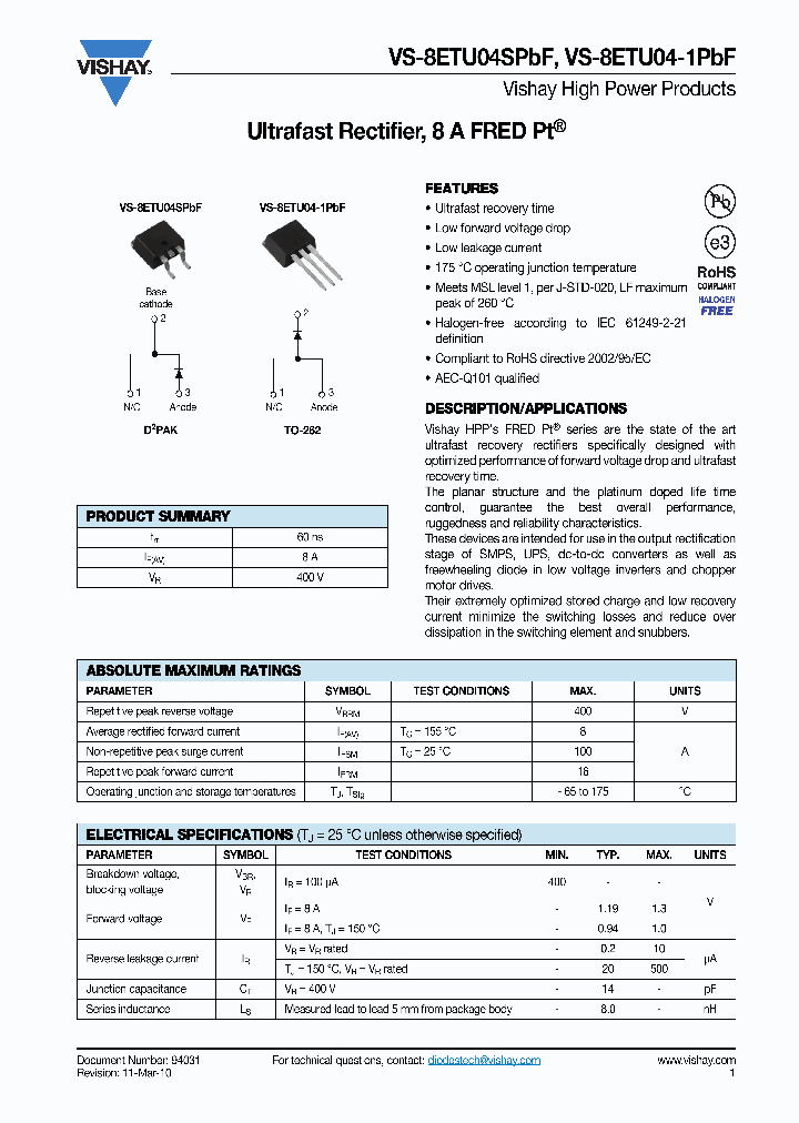 8ETU04SPBF10_5736995.PDF Datasheet