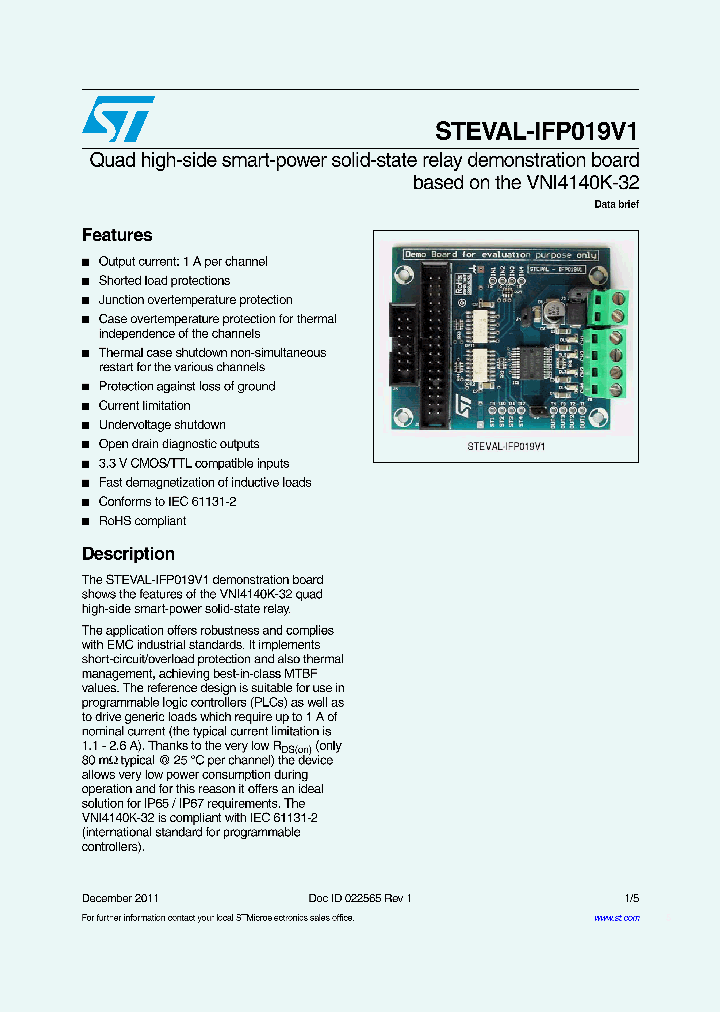 STEVAL-IFP019V1_5738011.PDF Datasheet
