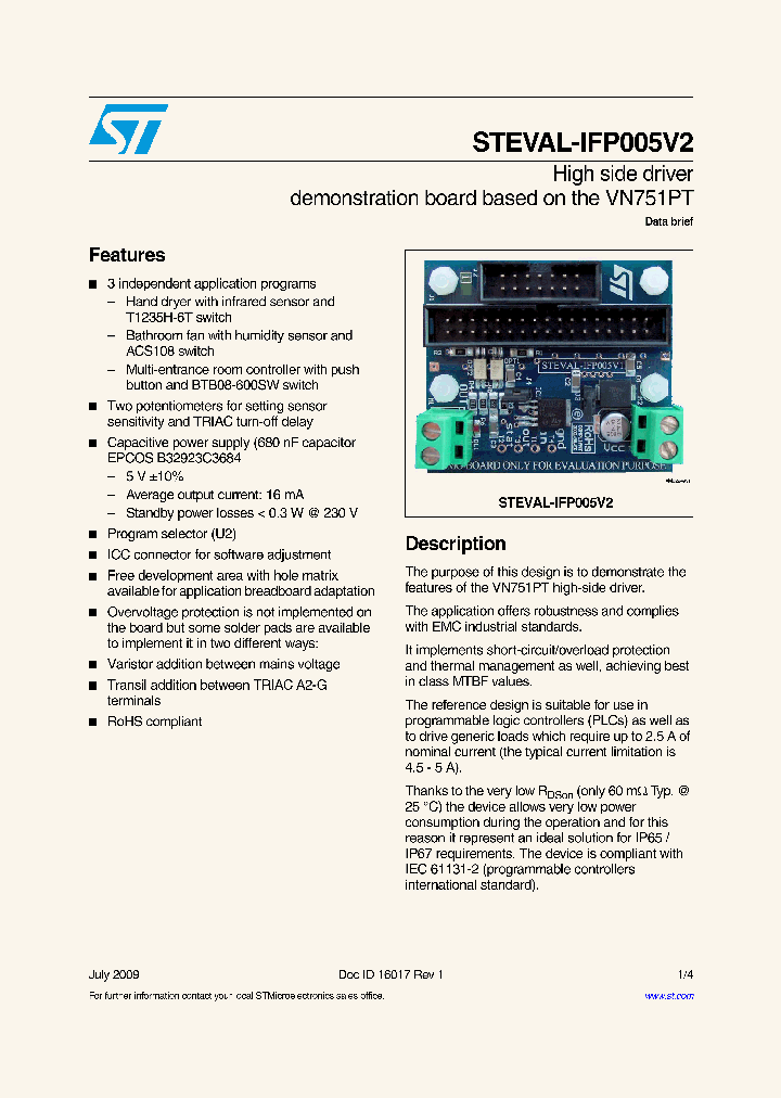 STEVAL-IFP005V2_5738009.PDF Datasheet